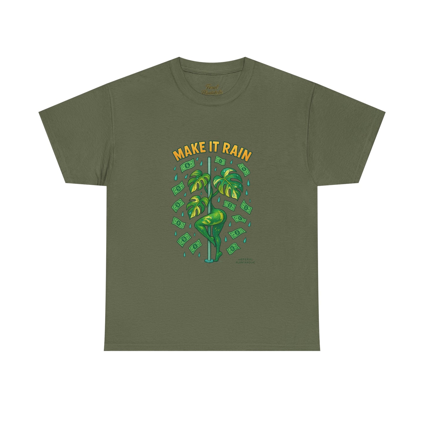 T-Shirt with Fun Design, Make It Rain Graphic Tee for Party Lovers, Trendy Cotton Apparel, Gift for Birthdays, Unisex Party Tee