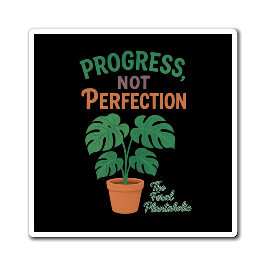 Motivational Plant Magnet for Home Decor, Progress Not Perfection Gift, Office Decor, Inspirational Gift Idea, Greenery Magnet, Plant [...]