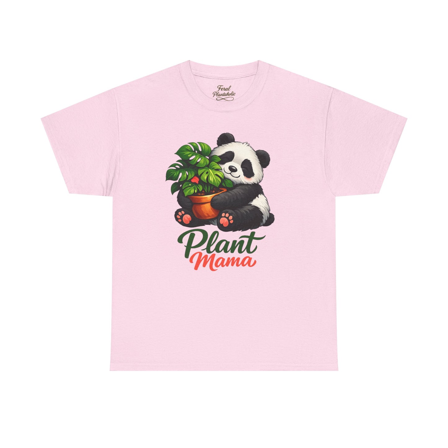 Plant Mama T-Shirt — Cute Panda Holding Potted Plant | Gardener Gift