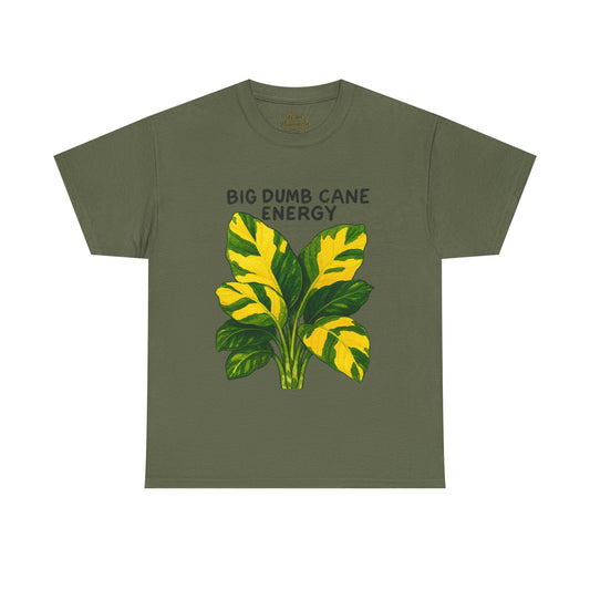Big Dumb Cane Energy T‑Shirt — Variegated Dieffenbachia Plant Tee