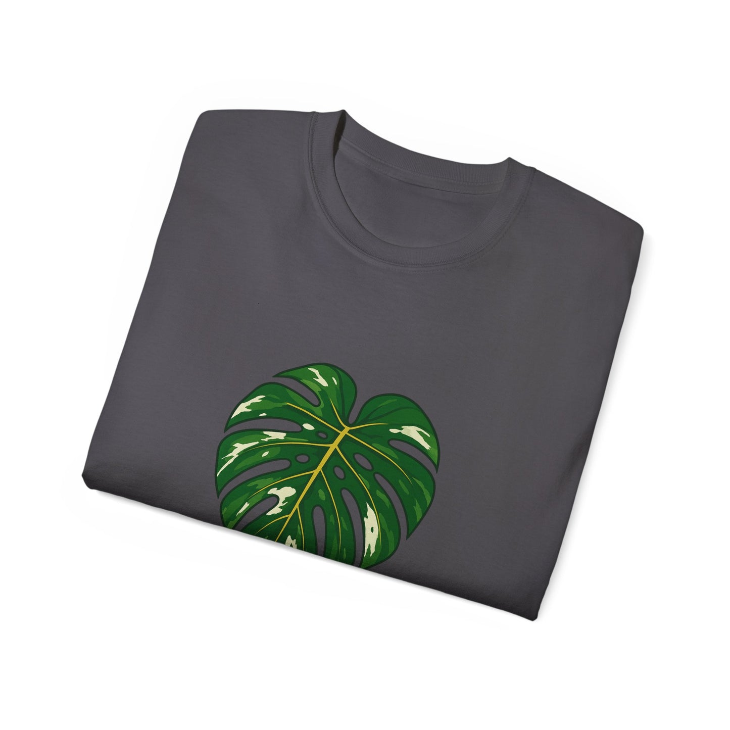 Monstera Energy Only Unisex Cotton Tee, Tropical Plant Tee, Nature Lover Shirt, Casual Summer Top, Eco-Friendly Gift, Botanical Graphic Tee