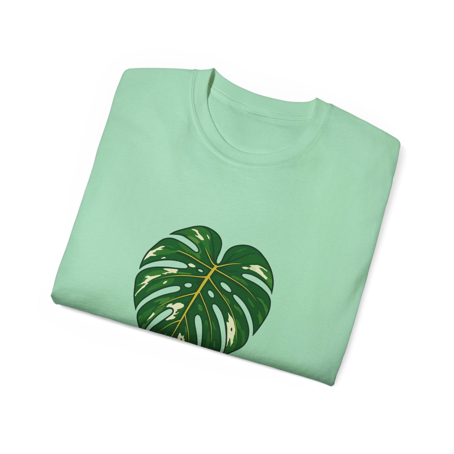 Monstera Energy Only Unisex Cotton Tee, Tropical Plant Tee, Nature Lover Shirt, Casual Summer Top, Eco-Friendly Gift, Botanical Graphic Tee