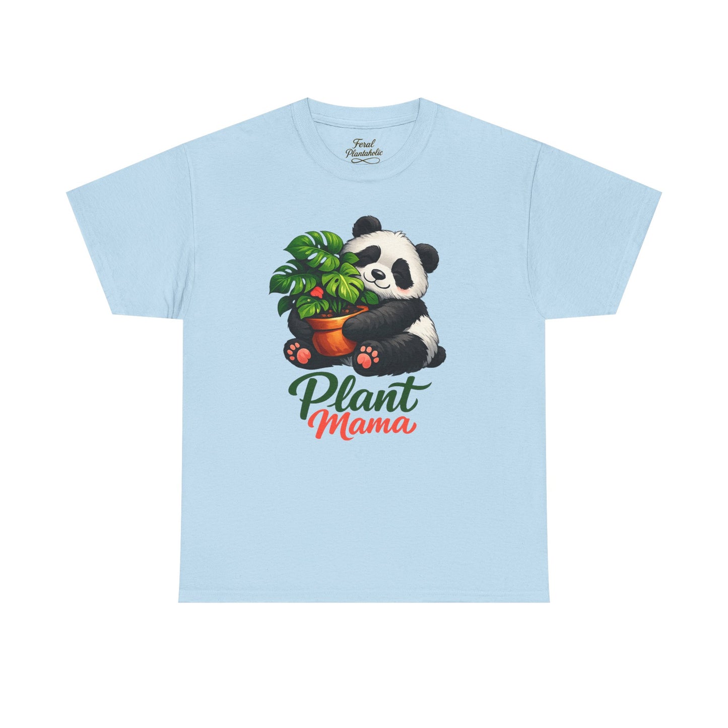 Plant Mama T-Shirt — Cute Panda Holding Potted Plant | Gardener Gift