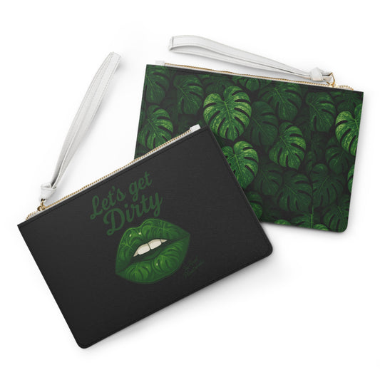 Tropical Green Clutch Bag - "Let's Get Dirty"