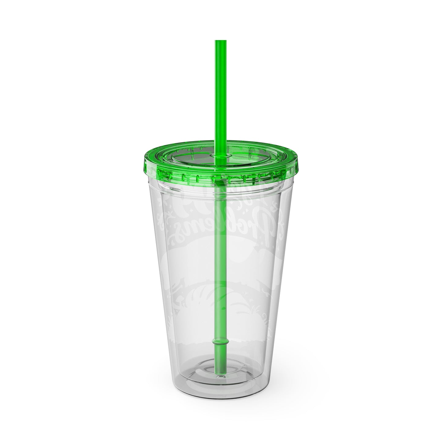 Sunsplash 16oz Tumbler with Straw — "I Got 99 Problems But a Dropped Leaf Ain't One" Plant Lover Cup