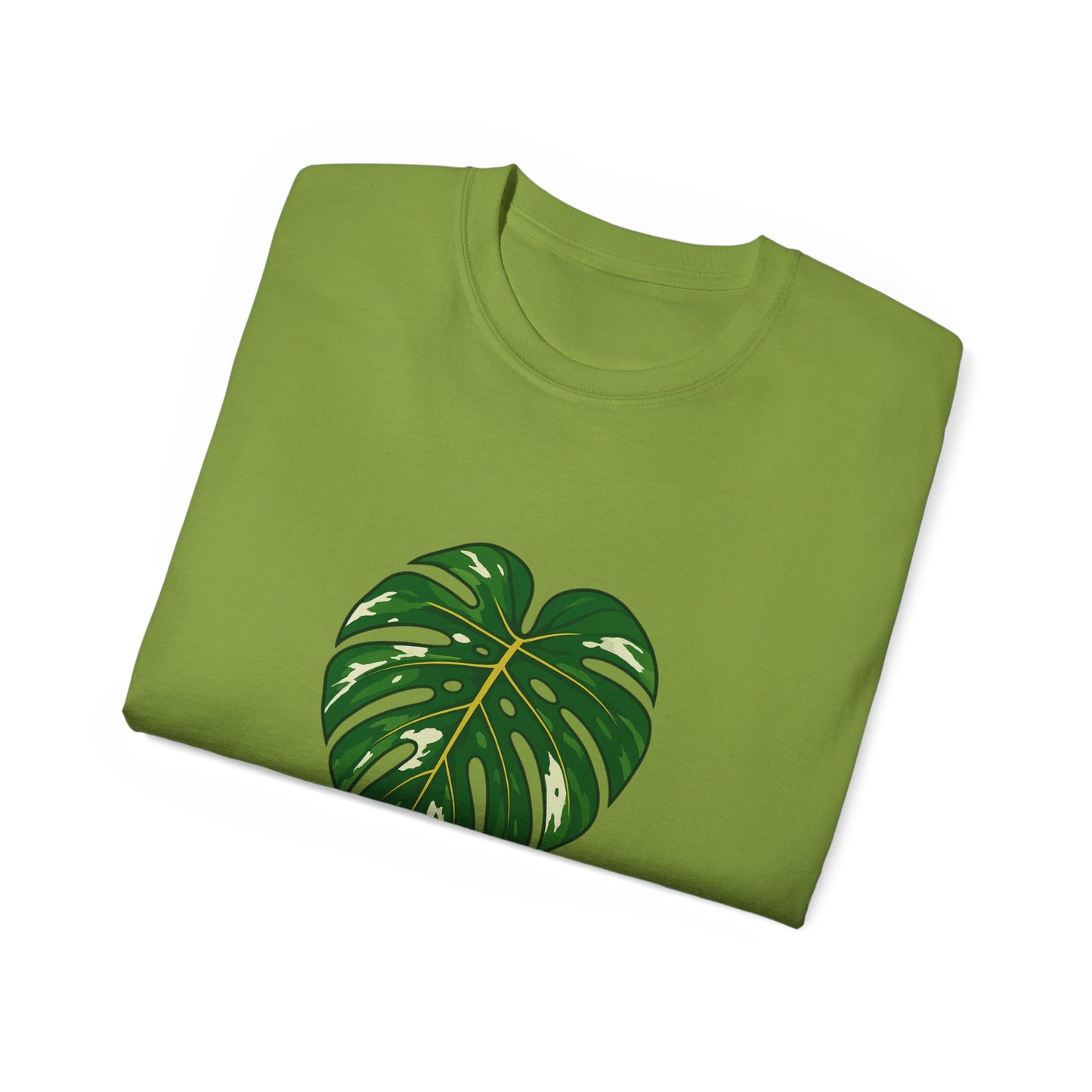 Monstera Energy Only Unisex Cotton Tee, Tropical Plant Tee, Nature Lover Shirt, Casual Summer Top, Eco-Friendly Gift, Botanical Graphic Tee