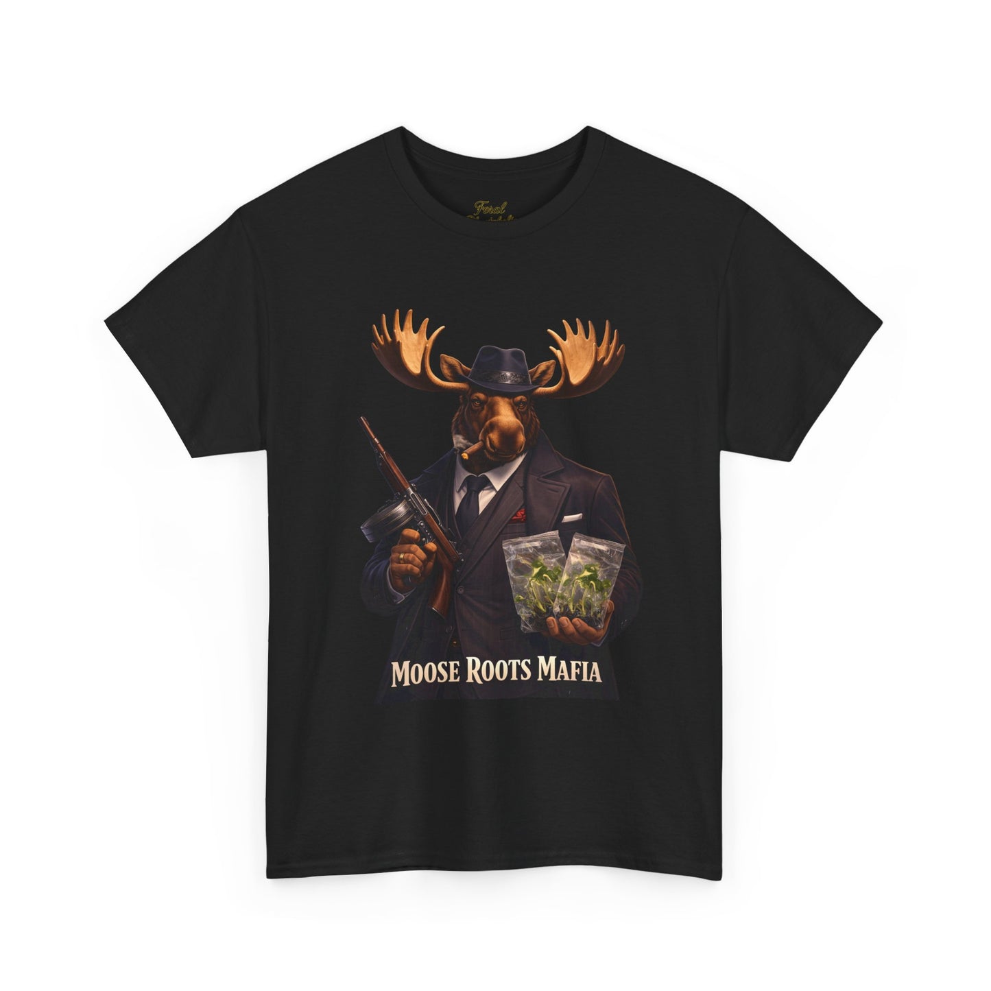 Moose Roots Mafia T-Shirt — Retro Moose Gang Artwork Tee
