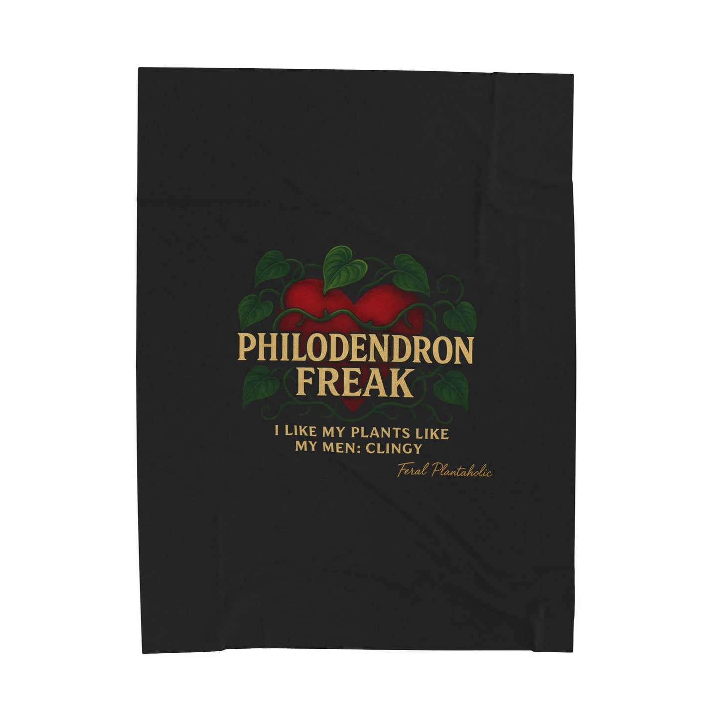 Philodendron Freak Plush Blanket, Cozy Blanket for Plant Lovers, Gift for Gardeners, Home Decor, Funny Plant Lover Gift