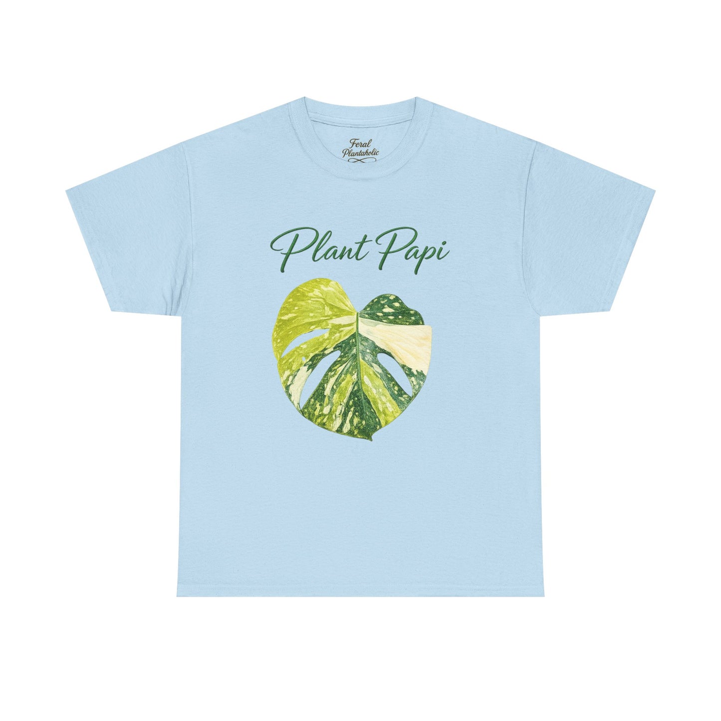 Plant Papi T-Shirt — Green Monstera Heart Graphic Tee for Plant Lovers