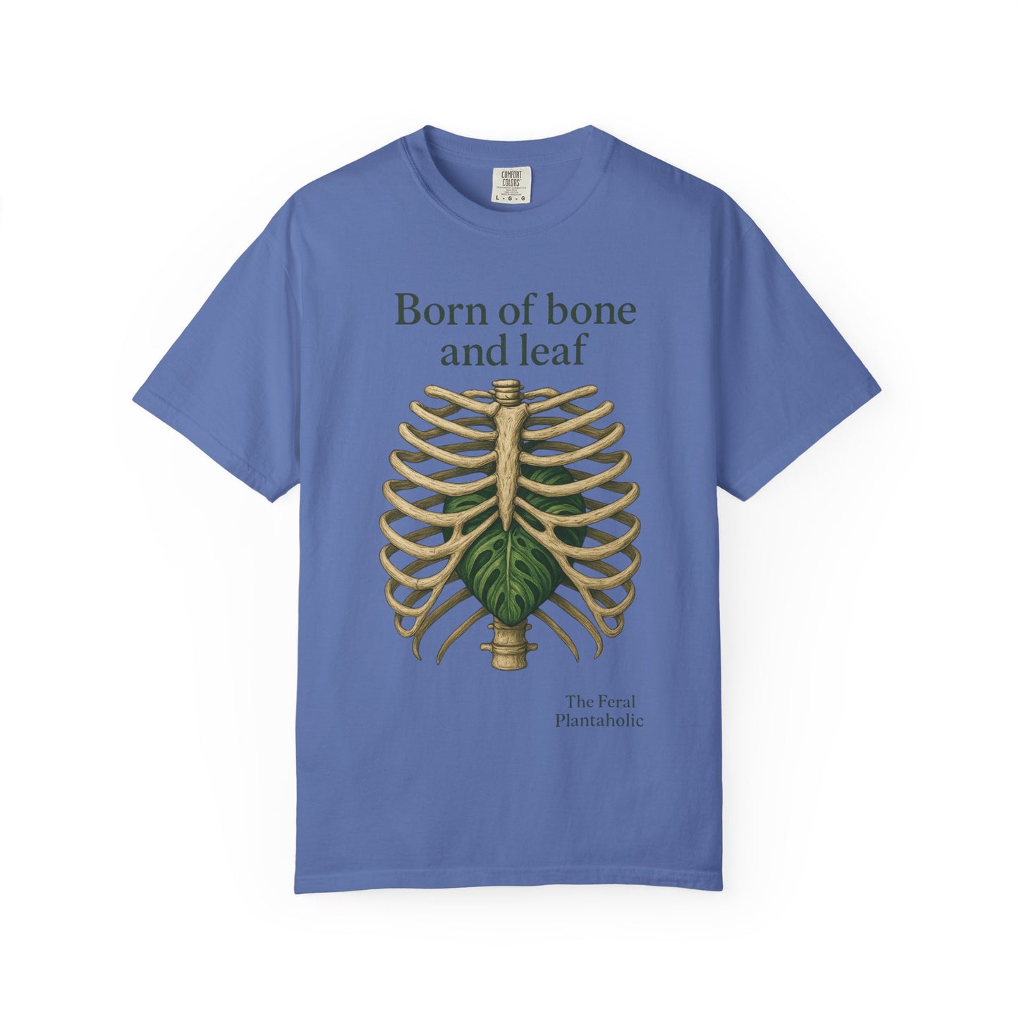 Born of Bone and Leaf T-Shirt — Botanical Ribcage Graphic Tee