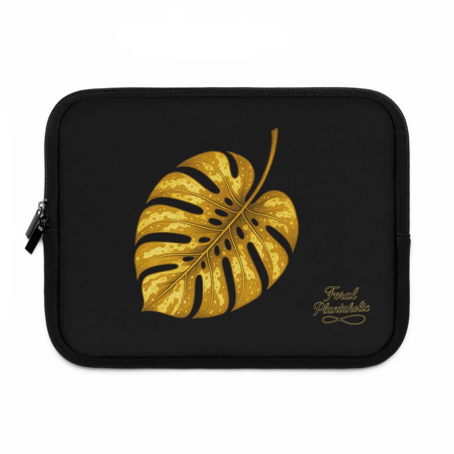 Stylish Monstera Leaf Laptop Sleeve, Floral Laptop Case, Tech Accessory, Gift for Her, Tropical Aesthetic