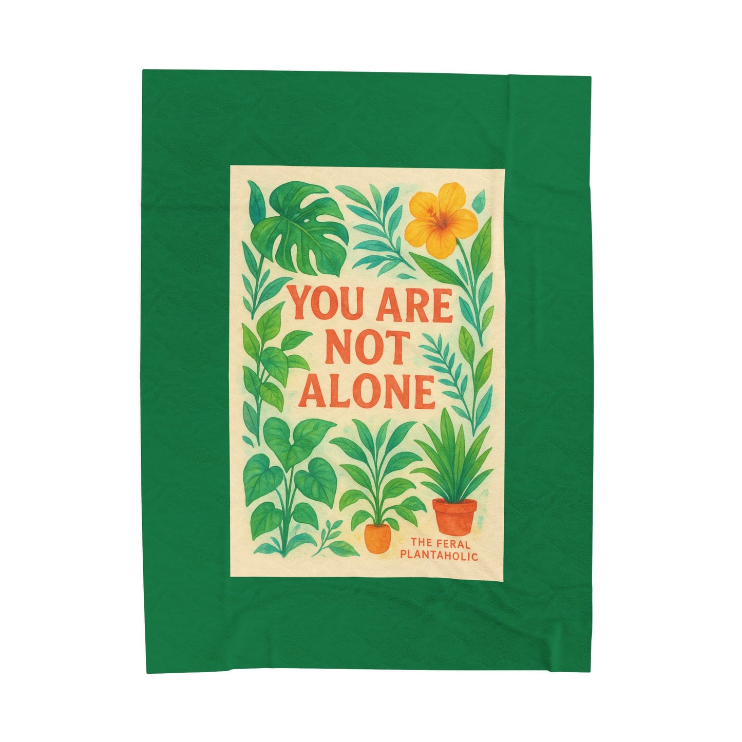 Plush Throw Blanket with Motivational Quote, Cozy Gift for Plant Lovers, Self-Care Decor, Greenery Themed Home Accessory, Perfect for [...]