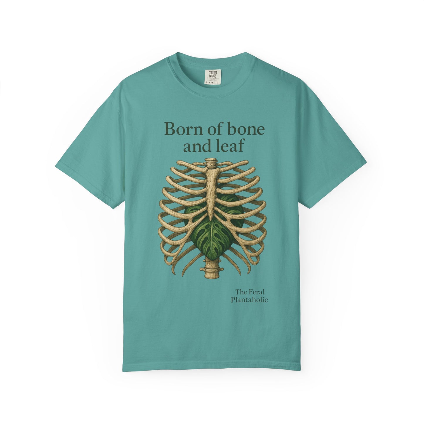 Born of Bone and Leaf T-Shirt — Botanical Ribcage Graphic Tee