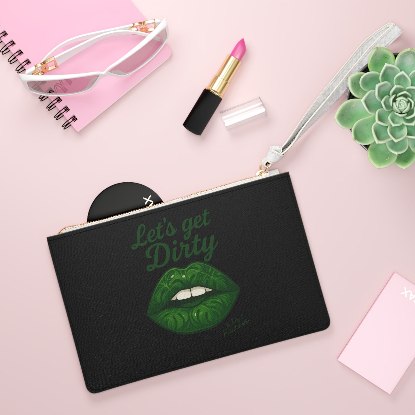 Tropical Green Clutch Bag - "Let's Get Dirty"