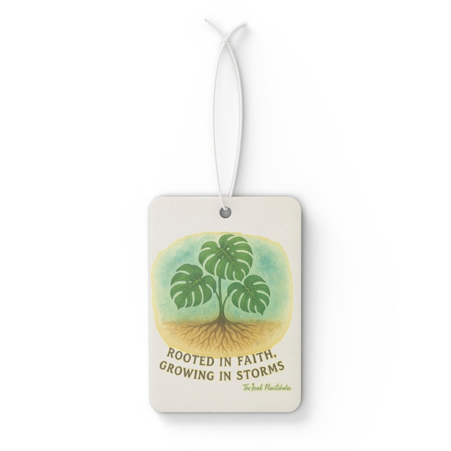 Car Air Freshener - Rooted in Faith, Growing in Storms - Inspirational Auto Decor, Faith-Based Gift, Car Perfume, Motivational Air Freshener