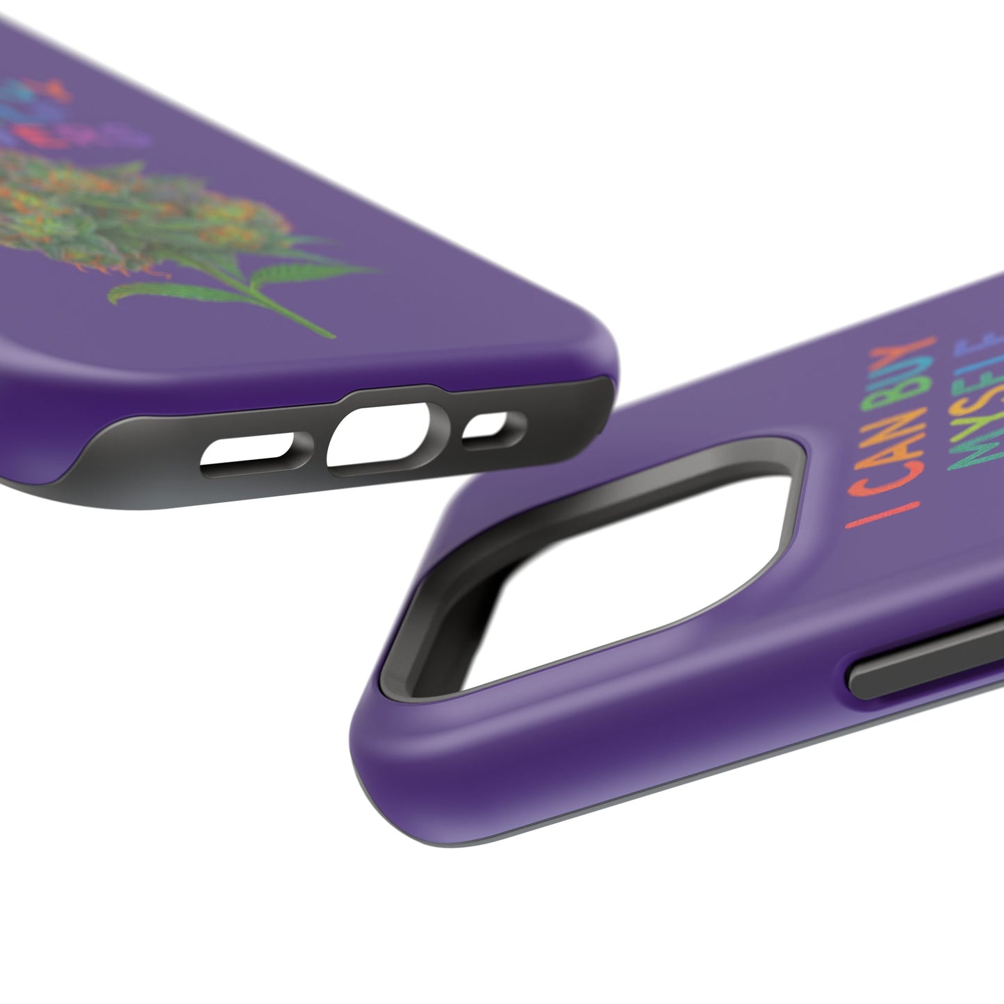 Impact-Resistant Phone Case — "I Can Buy Myself Flowers" Colorful Floral Statement
