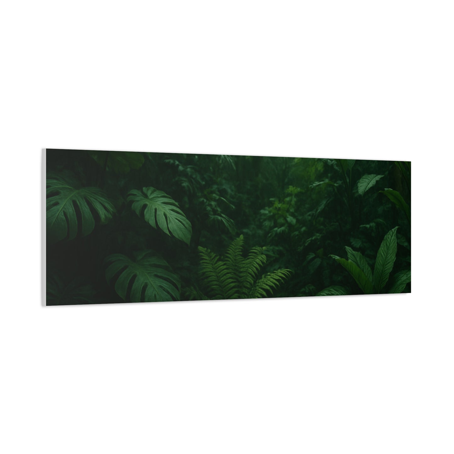 Jungle Matte Canvas Wall Art — Lush Green Tropical Forest Print (Stretched 1.25")
