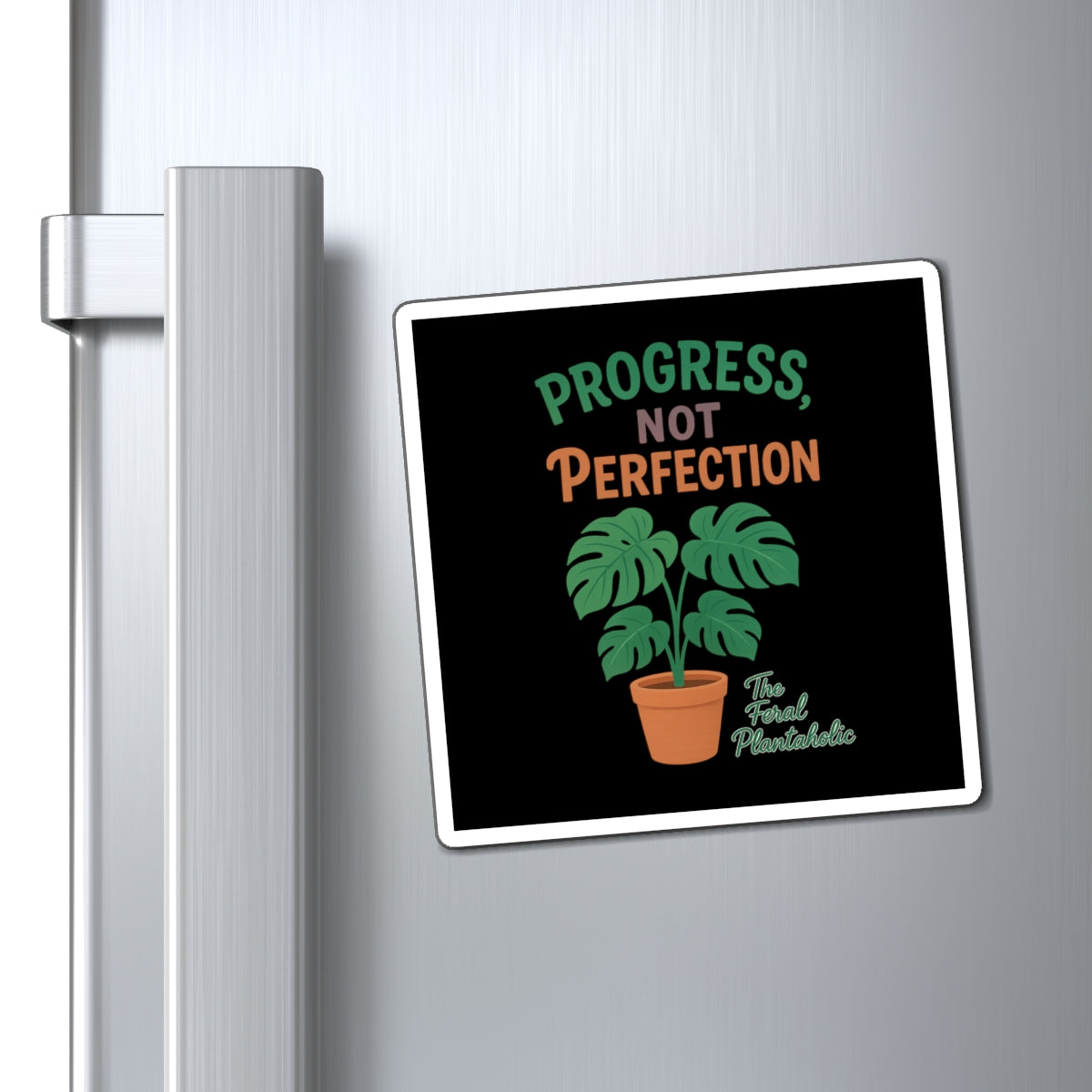Motivational Plant Magnet for Home Decor, Progress Not Perfection Gift, Office Decor, Inspirational Gift Idea, Greenery Magnet, Plant [...]