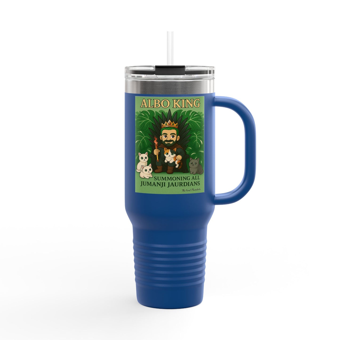 40oz Insulated Travel Mug — 'Albo King' Jungle Adventure Design