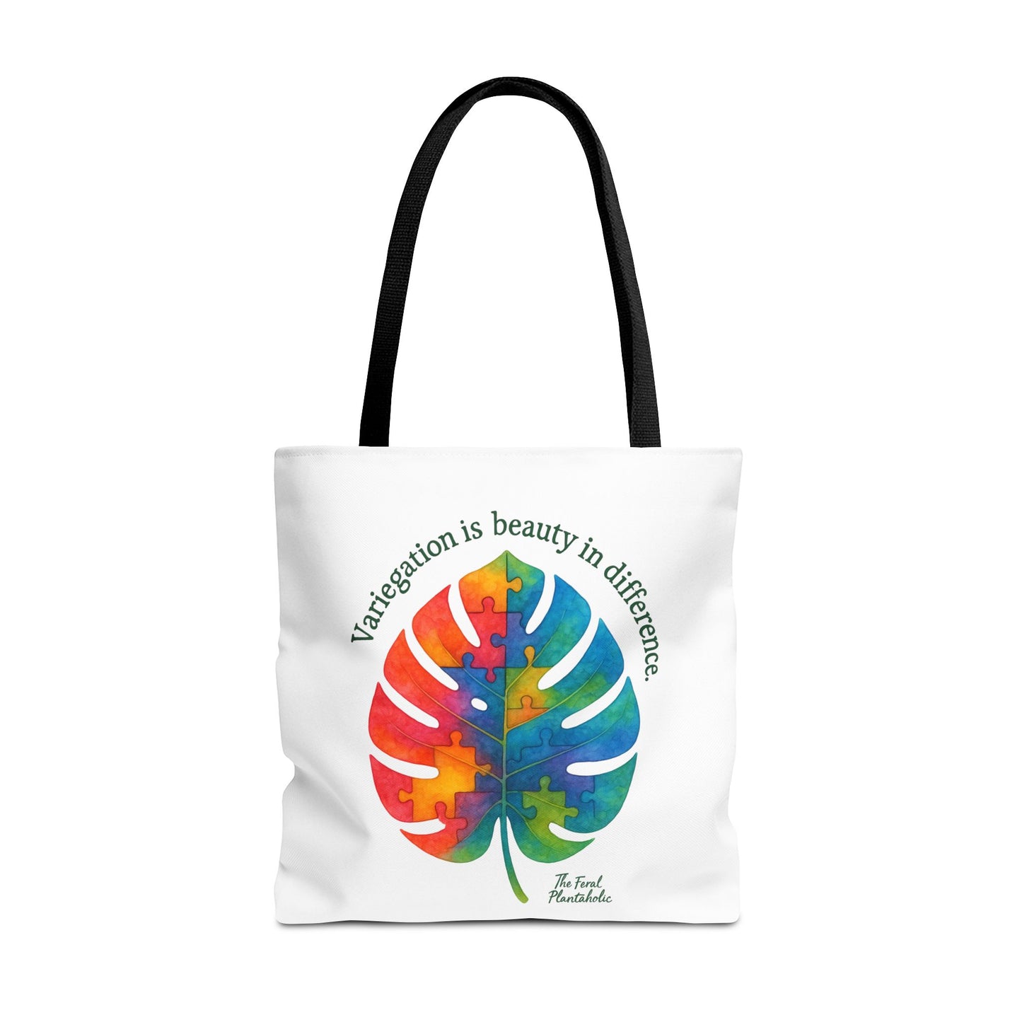 Colorful Monstera Leaf Tote Bag, Eco-Friendly Shopping Bag, Puzzle Aesthetic Purse, Nature Lover Gift, Art Tote for Every Occasion