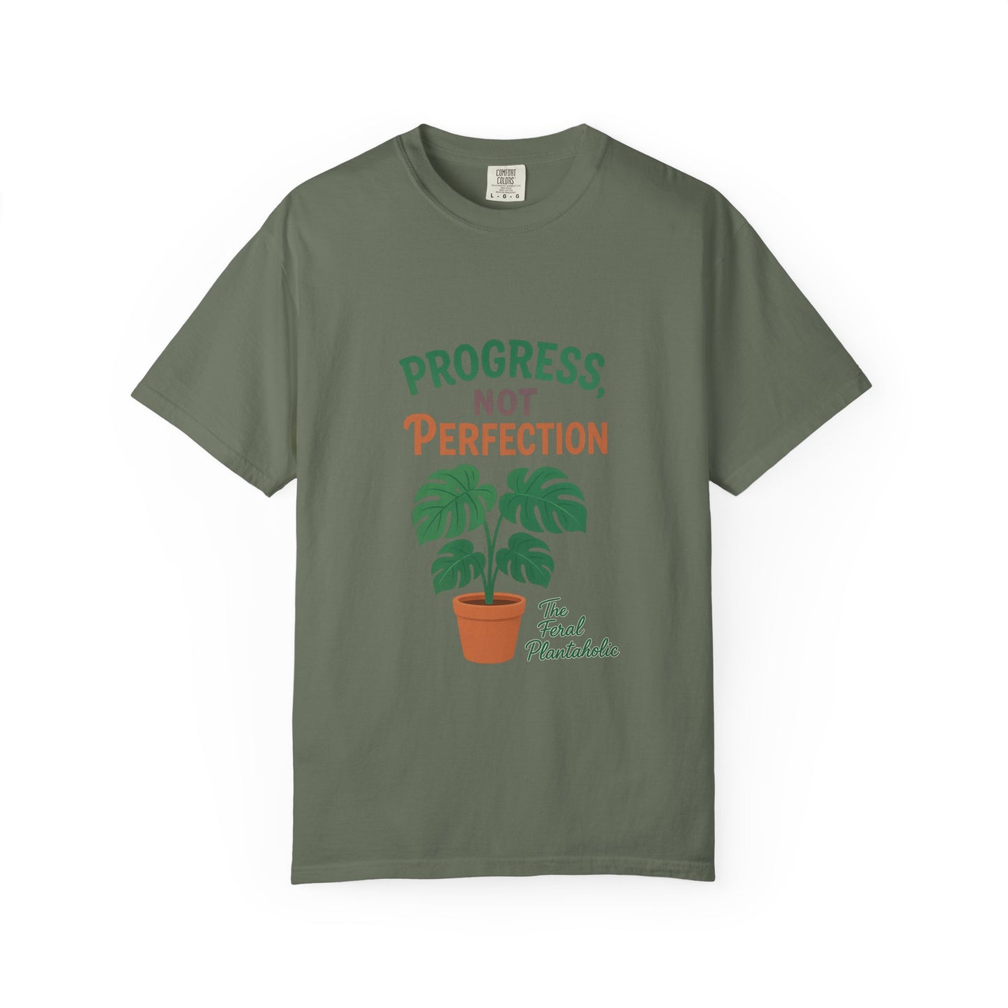 Progress Not Perfection Plant T-Shirt, Casual Unisex Tee, Gift for Plant Lovers, Eco-Friendly Fashion, Gardening Apparel, Relaxed Fit