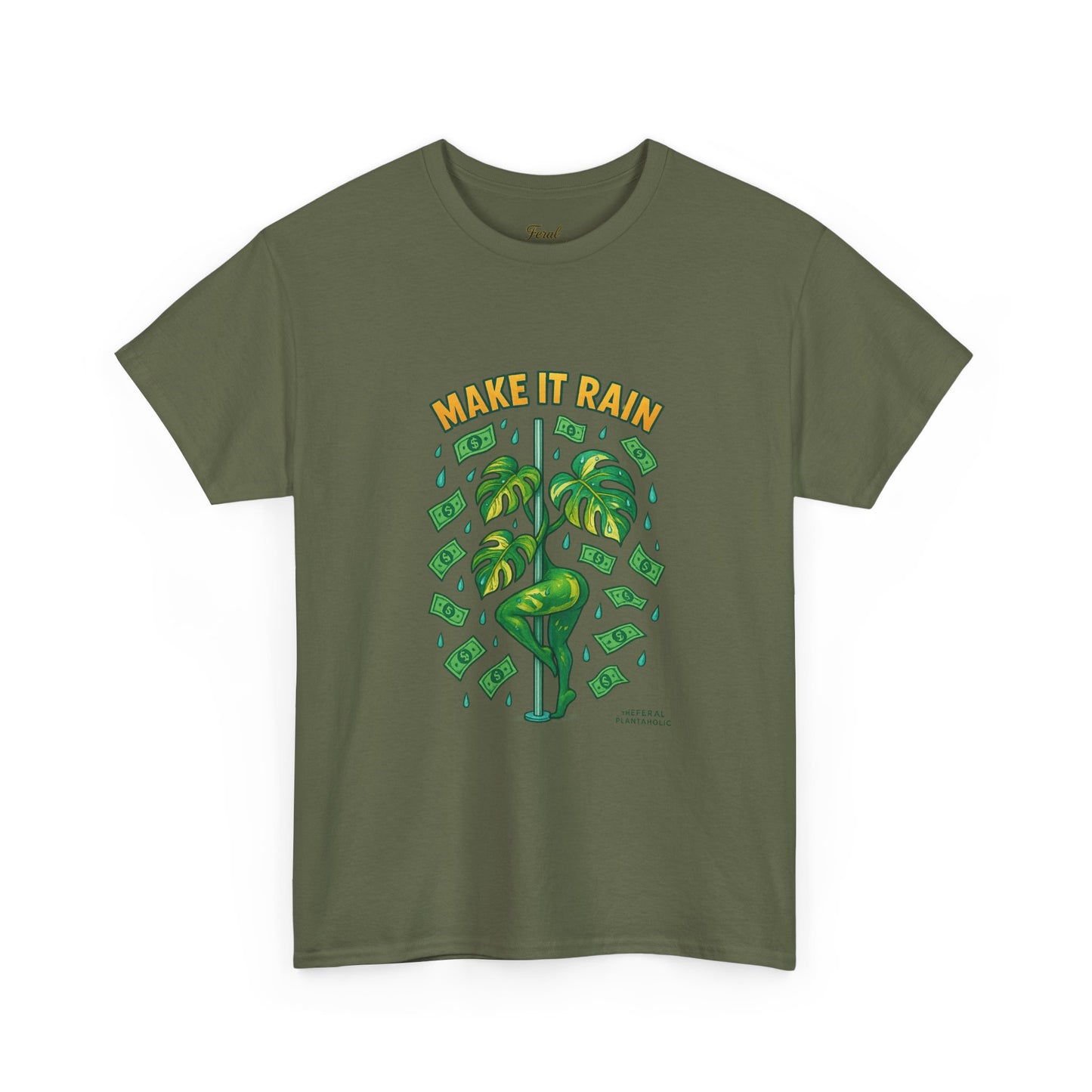 T-Shirt with Fun Design, Make It Rain Graphic Tee for Party Lovers, Trendy Cotton Apparel, Gift for Birthdays, Unisex Party Tee