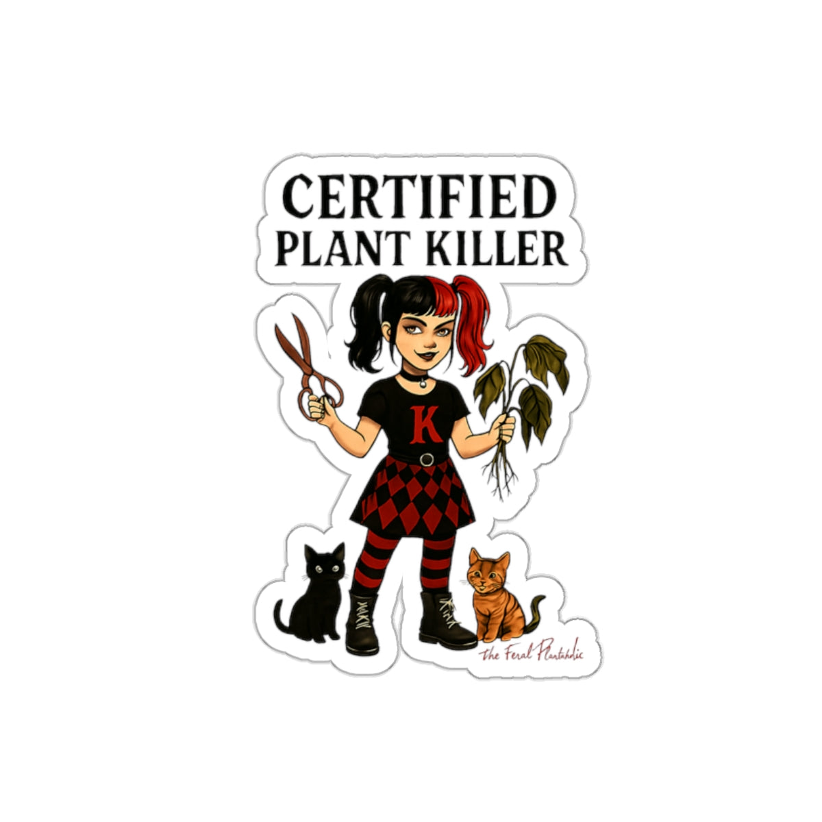 Certified Plant Killer Die-Cut Stickers for Plant Lovers