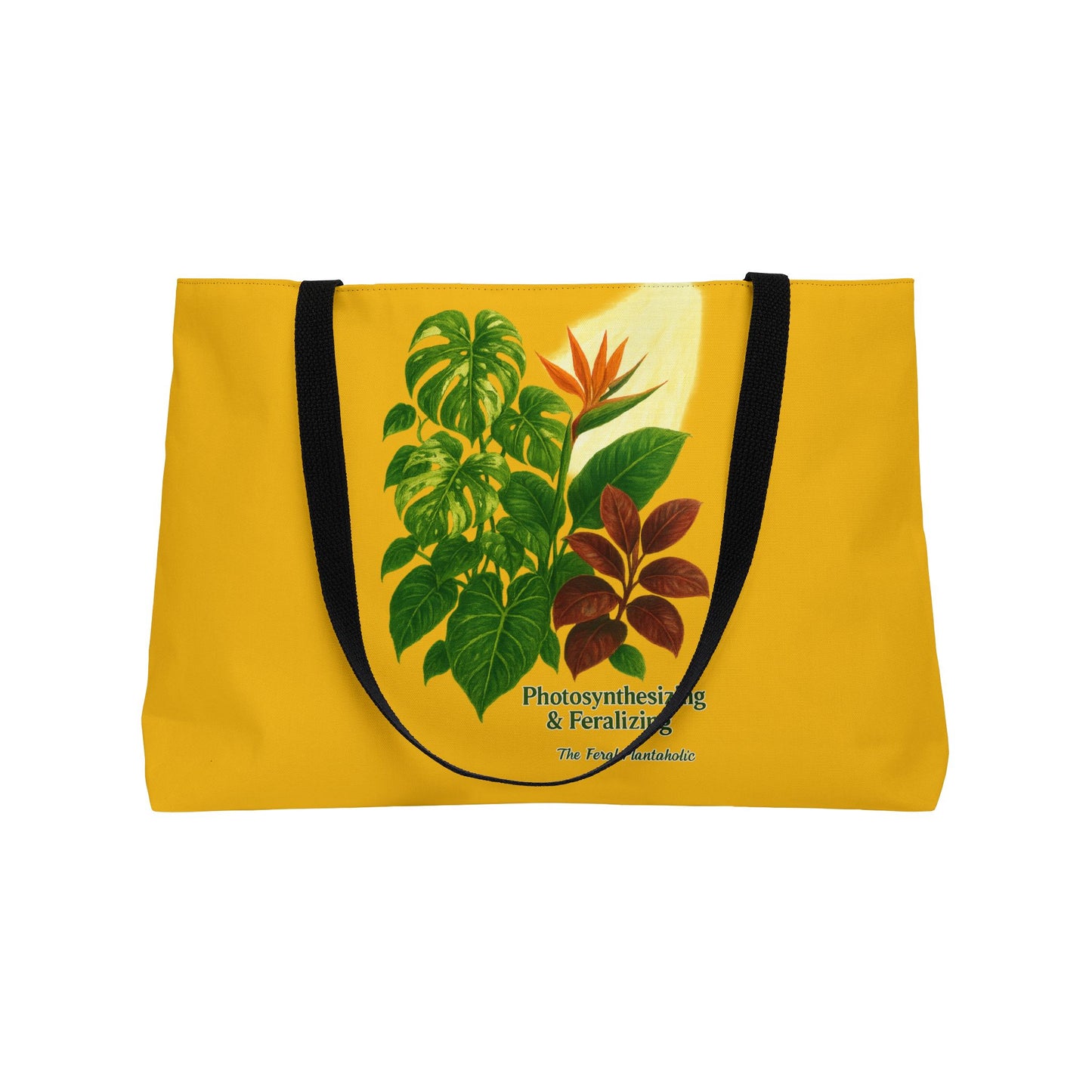 Botanical Weekender Tote Bag, Floral Travel Bag, Eco-Friendly Carryall, Beach Bag, Gift for Gardeners, Nature Lover's Tote