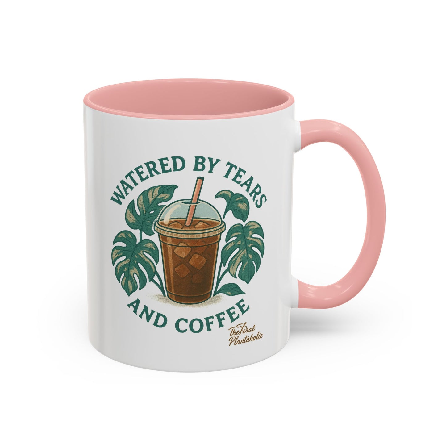 Watered by Tears and Coffee Mug, Funny Coffee Cup, Gift for Coffee Lovers, Inspirational Beverage Mug, Unique Kitchen Decor