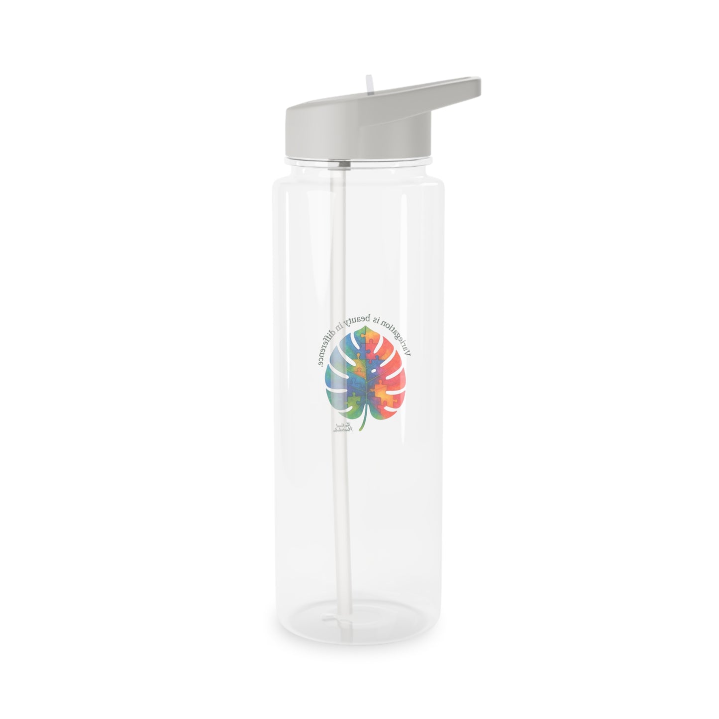 Vibrant Tritan Water Bottle, Eco-Friendly Hydration, Colorful Leaf Design, Motivational Gift, Fitness Accessory, Outdoor Enthusiast