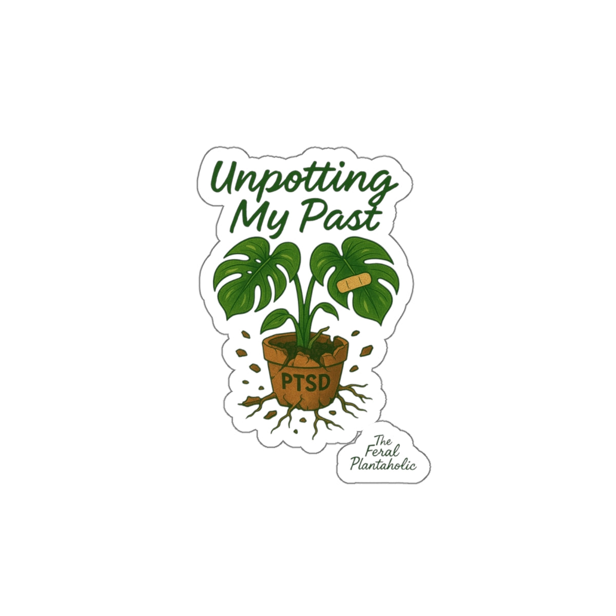 PTSD Awareness Die-Cut Stickers - Unpotting My Past Design