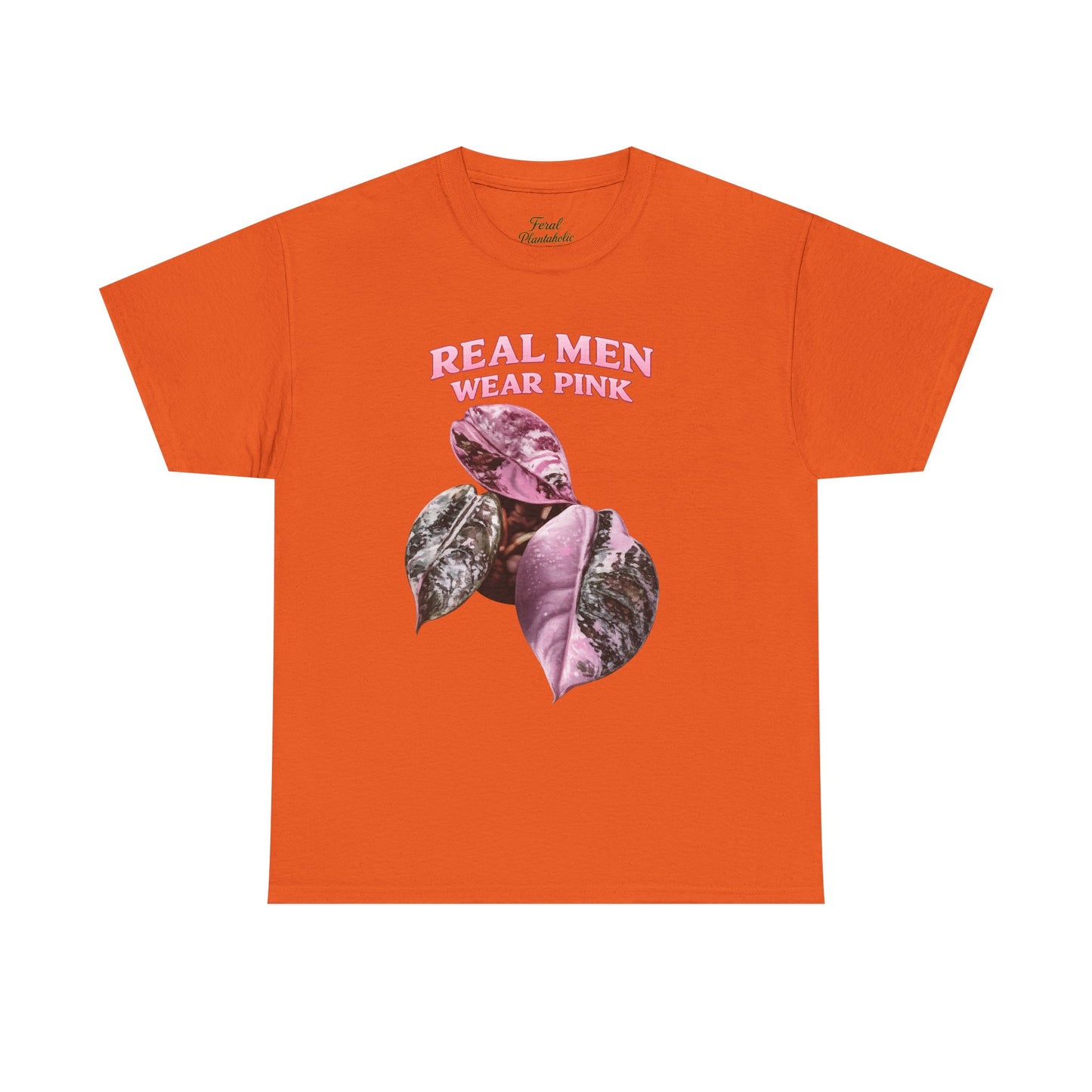 Real Men Wear Pink T-Shirt – Vintage Pink Leaf Graphic Tee