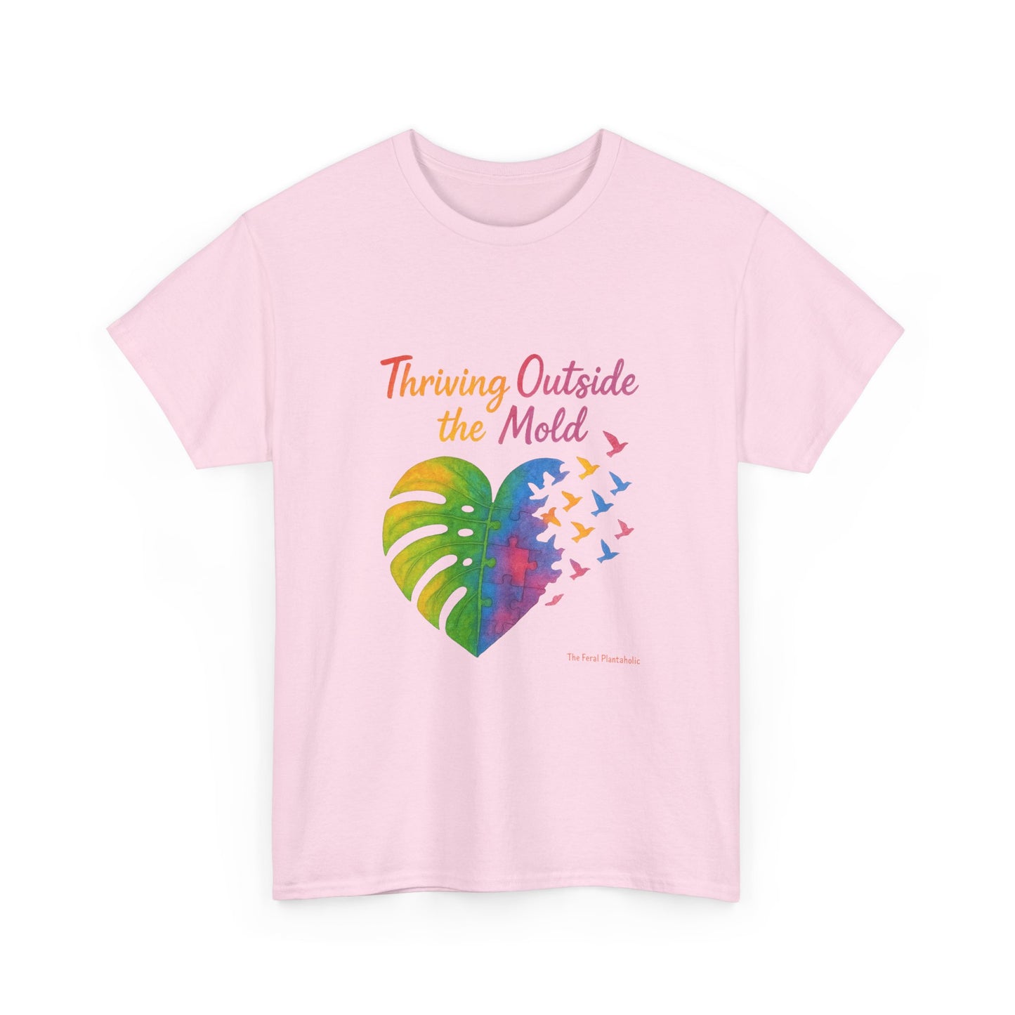 Colorful Inspirational T-Shirt, Unisex Heavy Cotton Tee for Moods, Casual Wear, Gifts for Friends, Self-Love, Spring Fashion