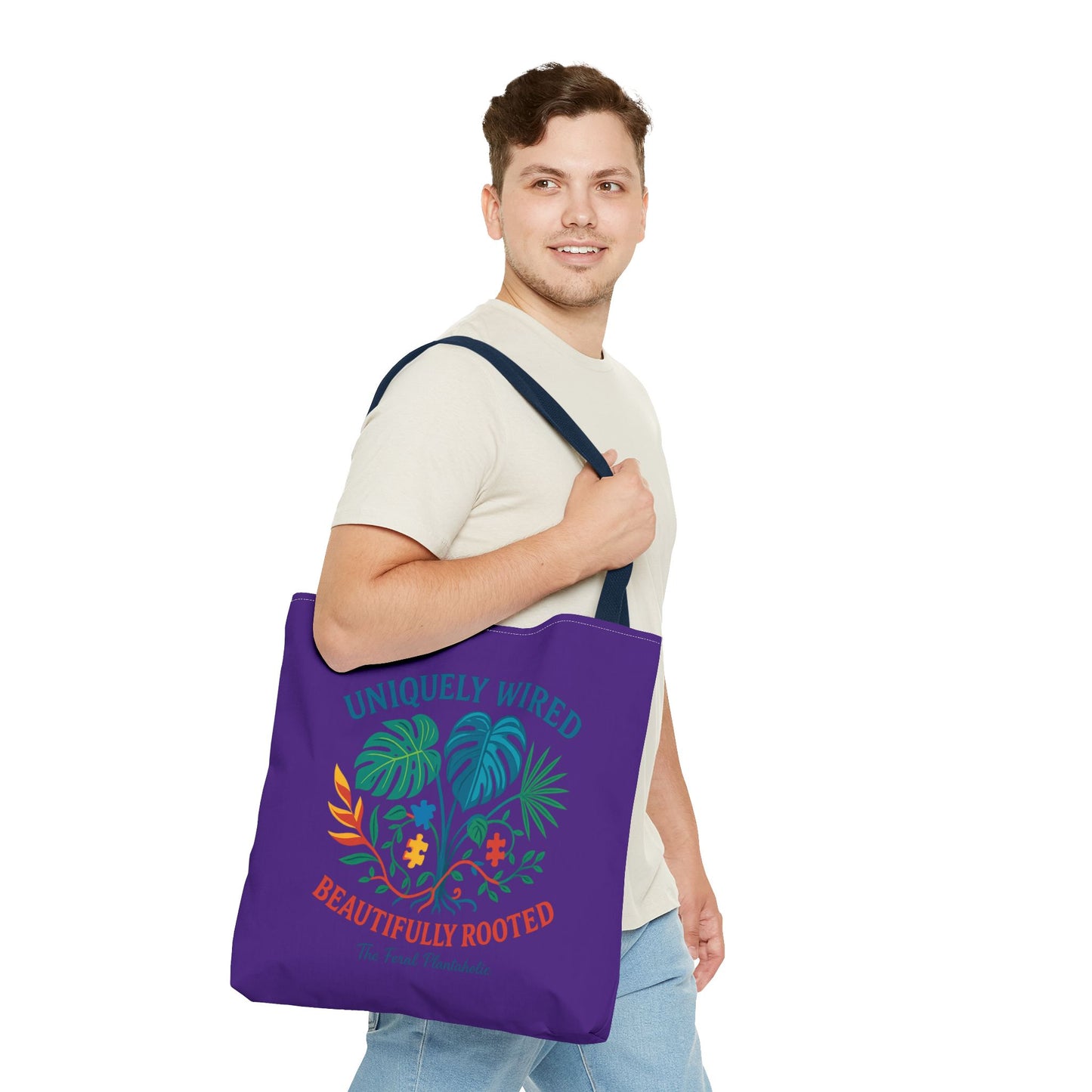 Vibrant Tropical Tote Bag - Uniquely Wired, Beautifully Rooted