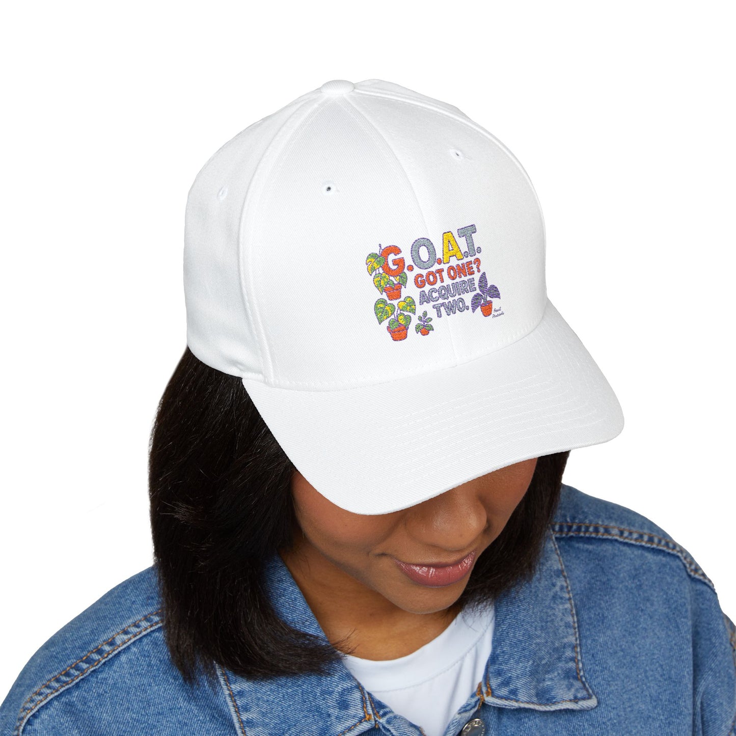 Embroidered Cap with Fun Design, Baseball Hat, G.O.A.T. Hat, Outdoor Gear, Gift for Sports Lovers, Adjustable Hat