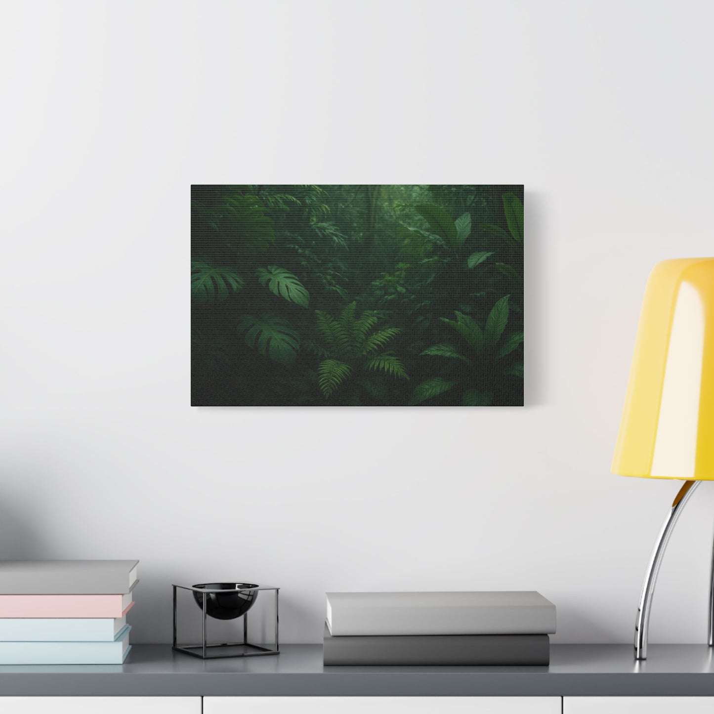 Jungle Matte Canvas Wall Art — Lush Green Tropical Forest Print (Stretched 1.25")