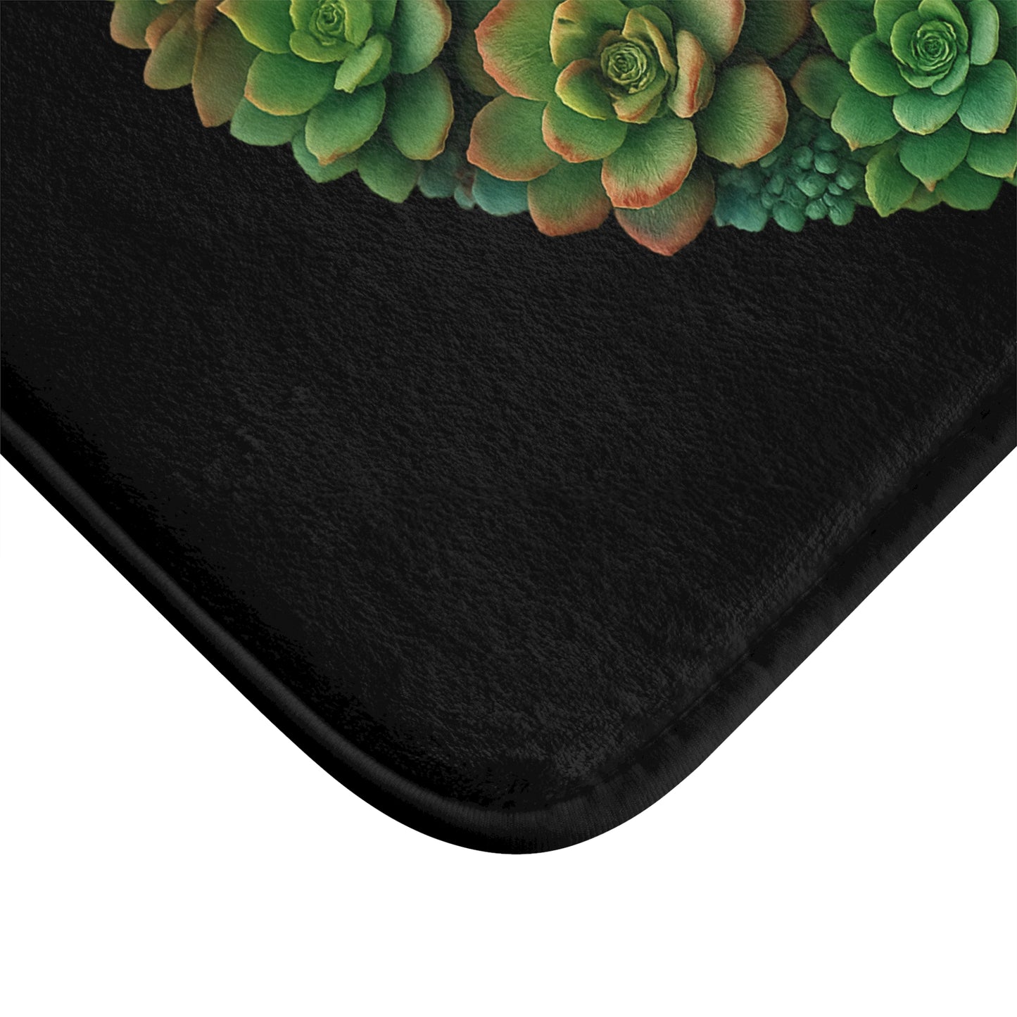 Succulent Heart Bath Mat – Colorful Succulent Plant Bathroom Rug