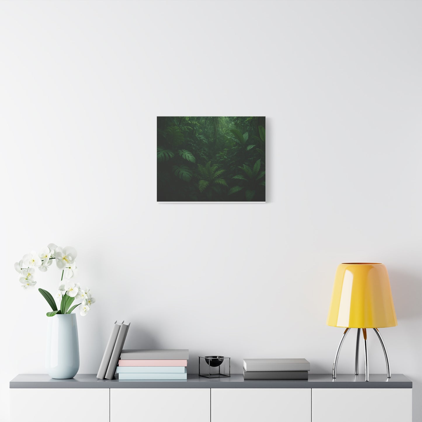 Jungle Matte Canvas Wall Art — Lush Green Tropical Forest Print (Stretched 1.25")