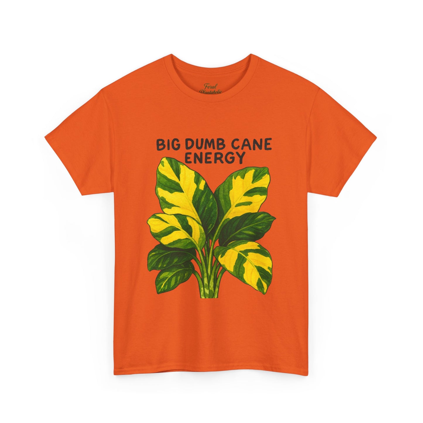 Big Dumb Cane Energy T‑Shirt — Variegated Dieffenbachia Plant Tee