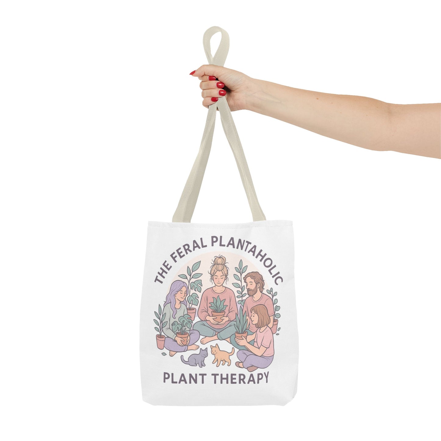 Feral Plantaholic Tote Bag, Plant Therapy Bag, Eco-Friendly Tote, Gifts for Gardeners, Plant Lover Accessories, Boho Style
