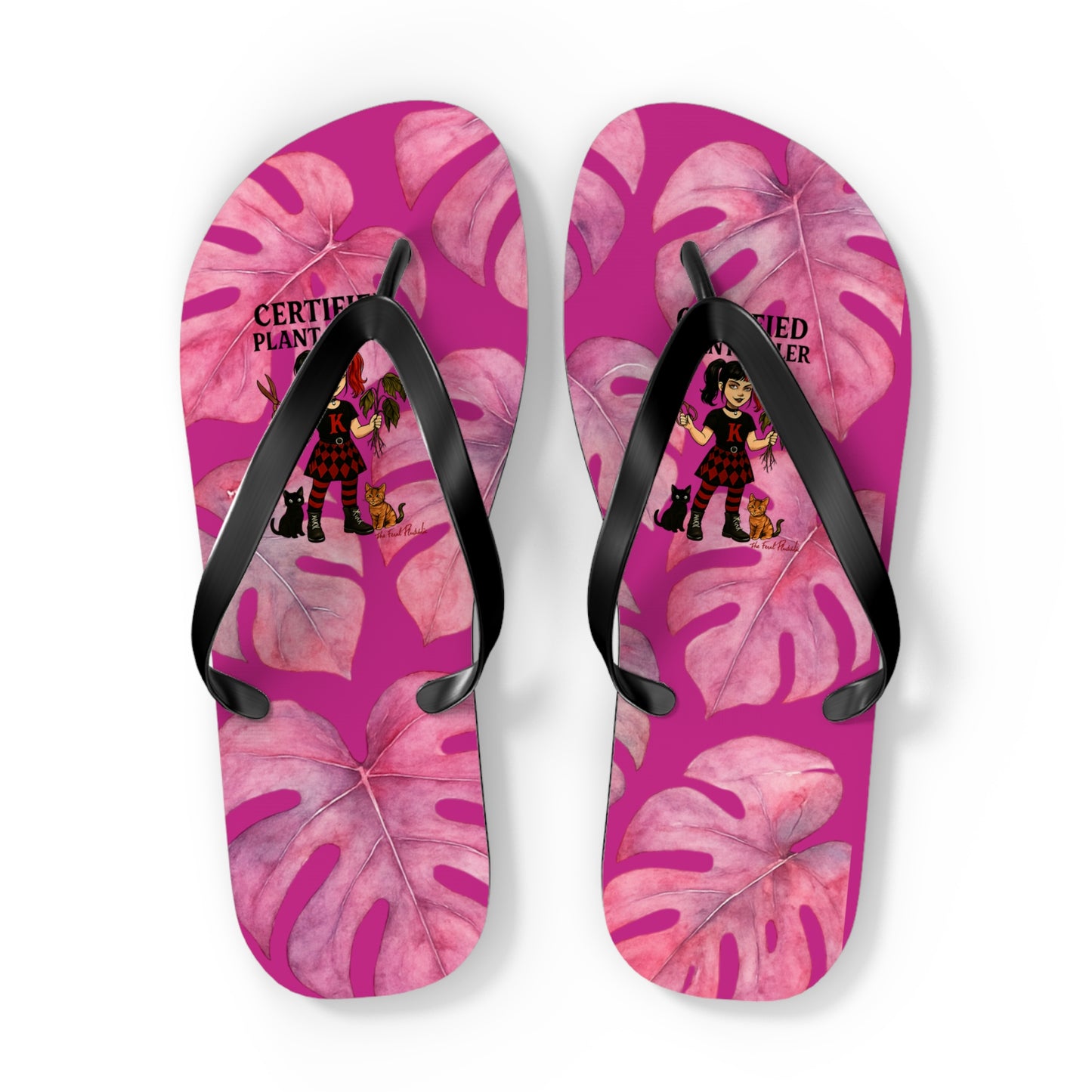 Certified Plant Killer Flip Flops, Fun Summer Sandals for Plant Lovers, Unique Beach Footwear, Gift for Gardeners