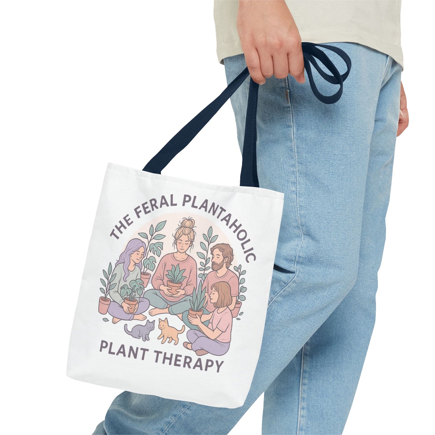 Feral Plantaholic Tote Bag, Plant Therapy Bag, Eco-Friendly Tote, Gifts for Gardeners, Plant Lover Accessories, Boho Style