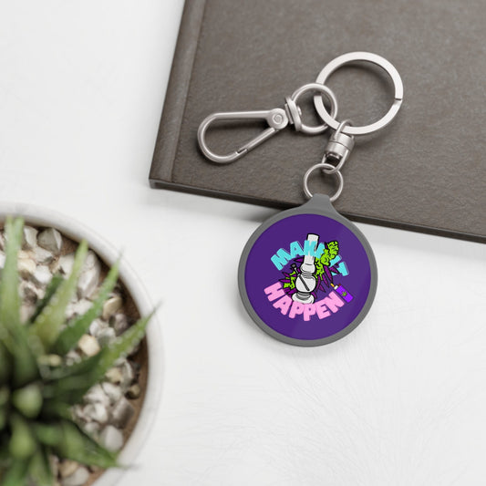 Make It Happen Cannabis Keyring Tag