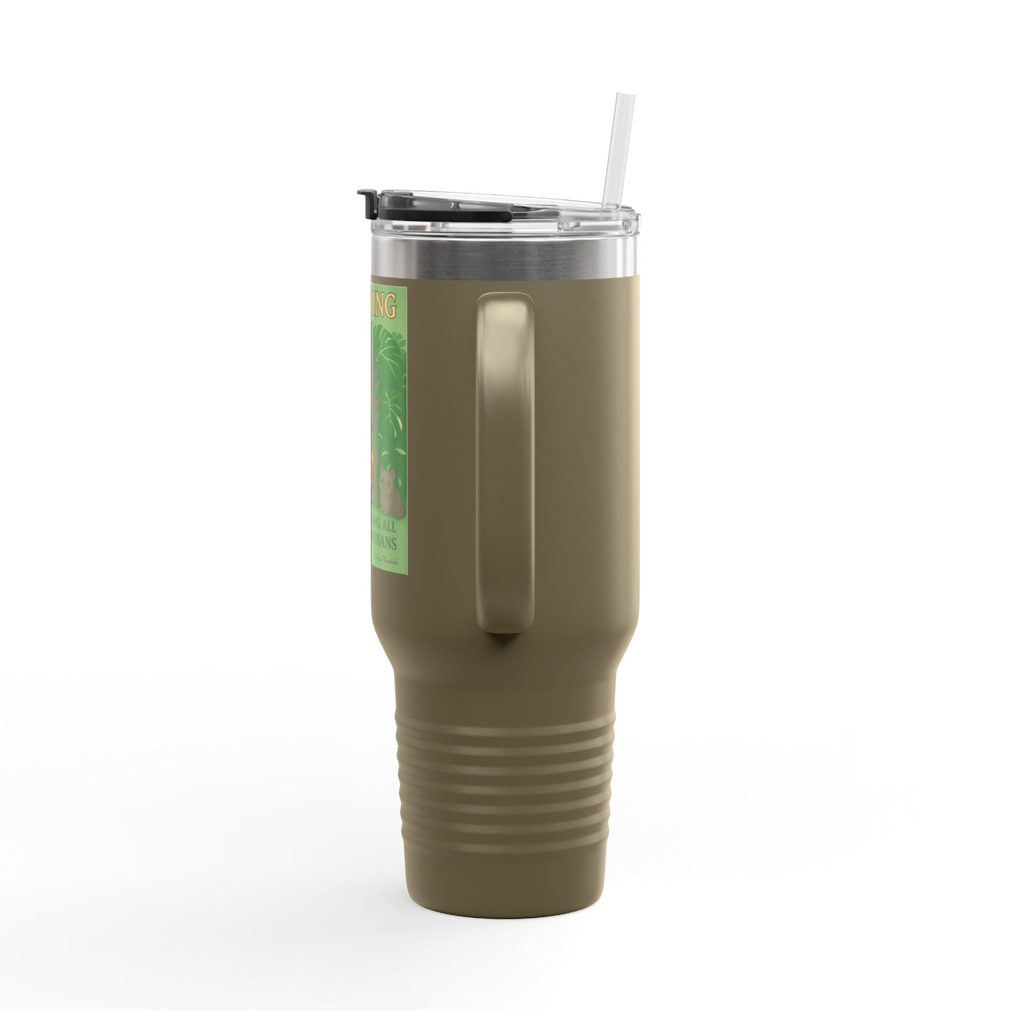 40oz Insulated Travel Mug — 'Albo King' Jungle Adventure Design
