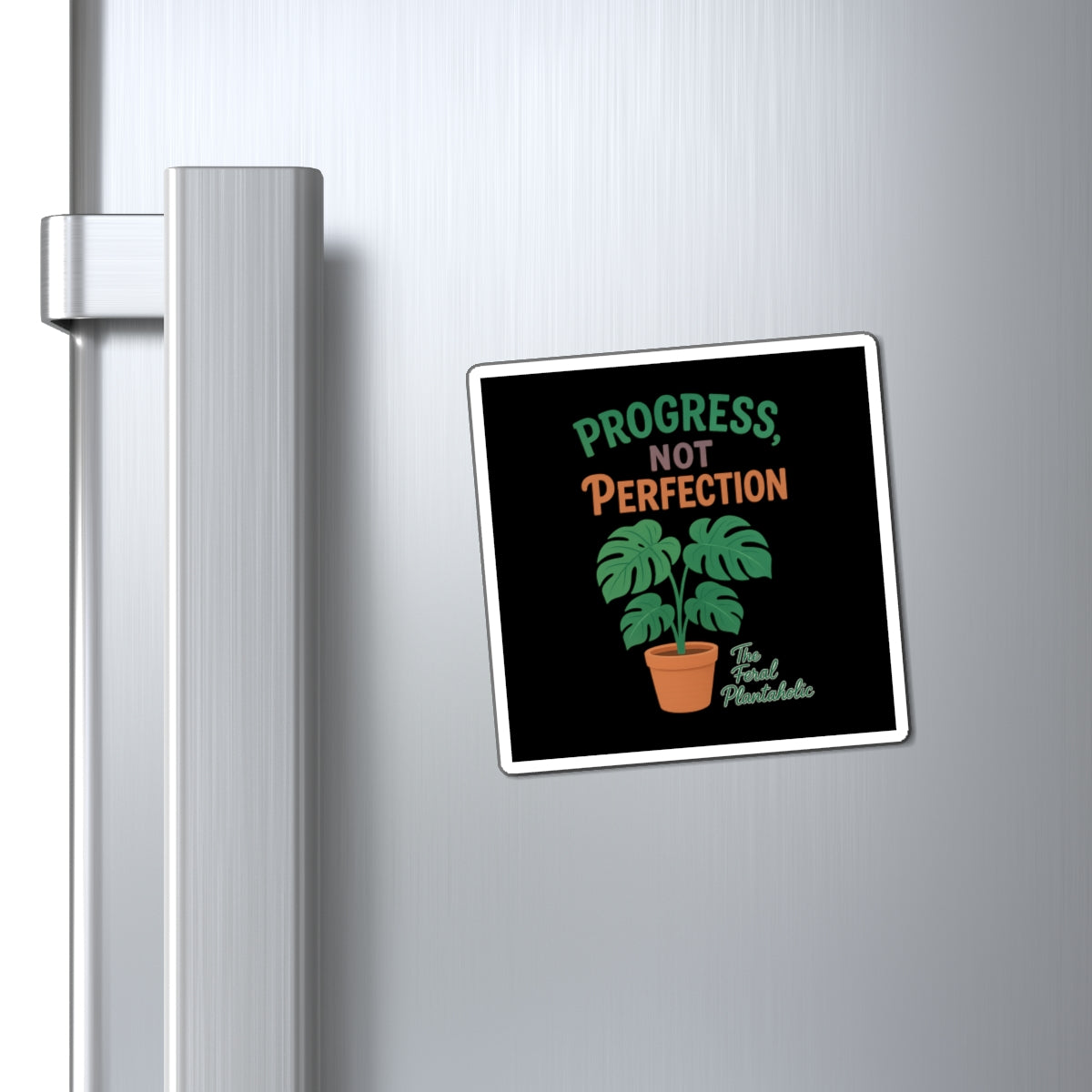 Motivational Plant Magnet for Home Decor, Progress Not Perfection Gift, Office Decor, Inspirational Gift Idea, Greenery Magnet, Plant [...]