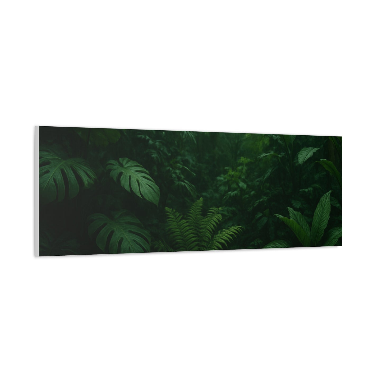 Jungle Matte Canvas Wall Art — Lush Green Tropical Forest Print (Stretched 1.25")