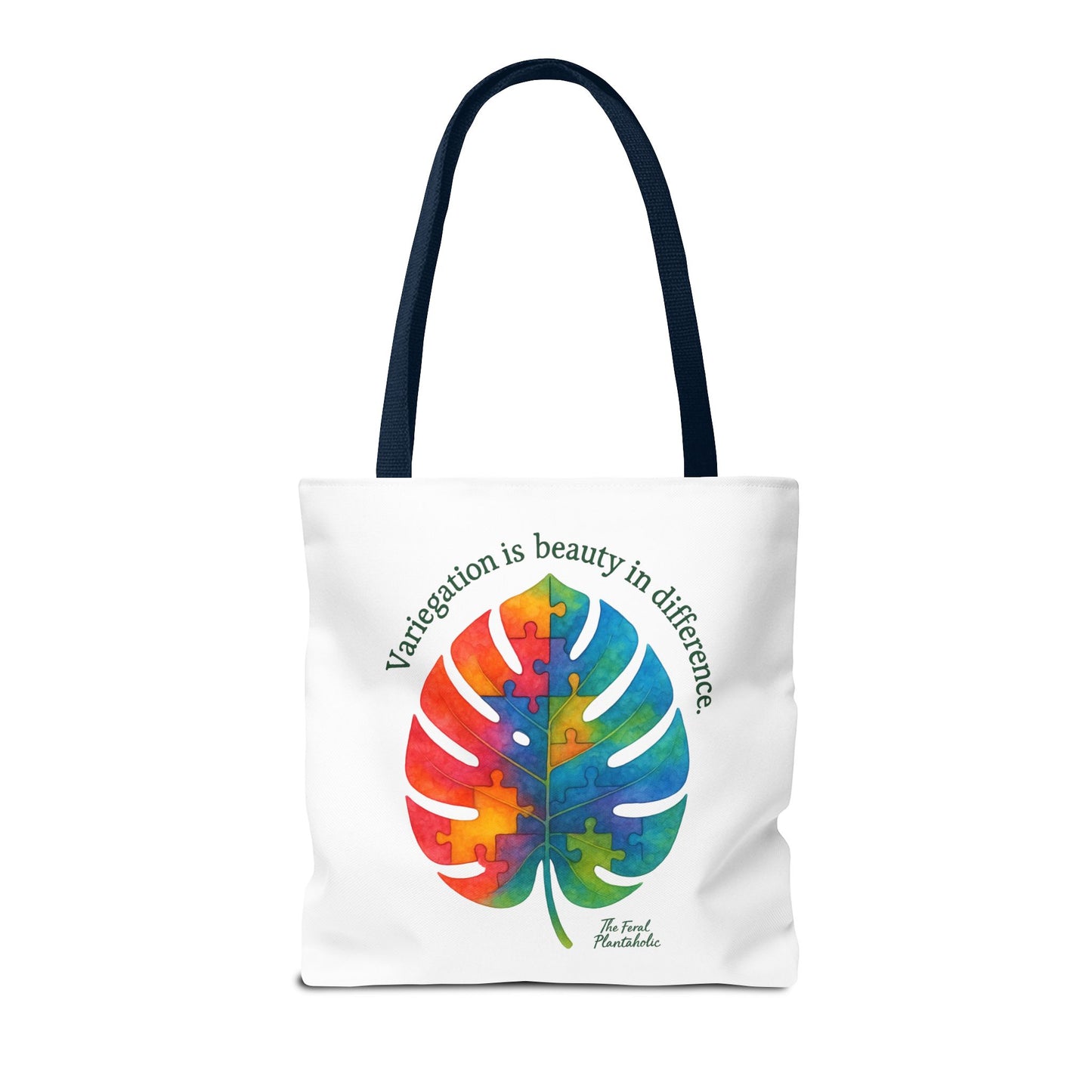 Colorful Monstera Leaf Tote Bag, Eco-Friendly Shopping Bag, Puzzle Aesthetic Purse, Nature Lover Gift, Art Tote for Every Occasion