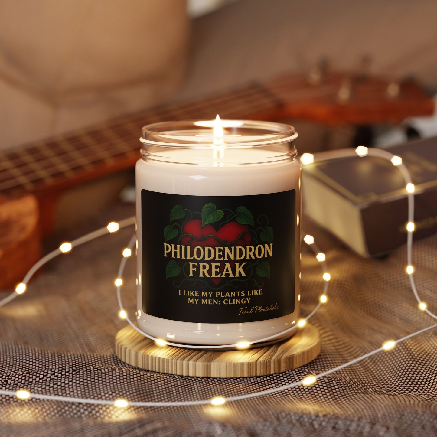 Philodendron Freak Scented Soy Candle, Relaxing Home Decor, Plant Lover Gift, Eco-Friendly Candle, Aromatherapy Candle, Unique Gift Idea