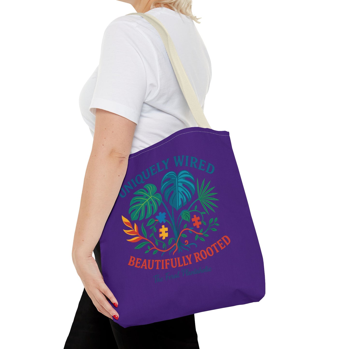 Vibrant Tropical Tote Bag - Uniquely Wired, Beautifully Rooted