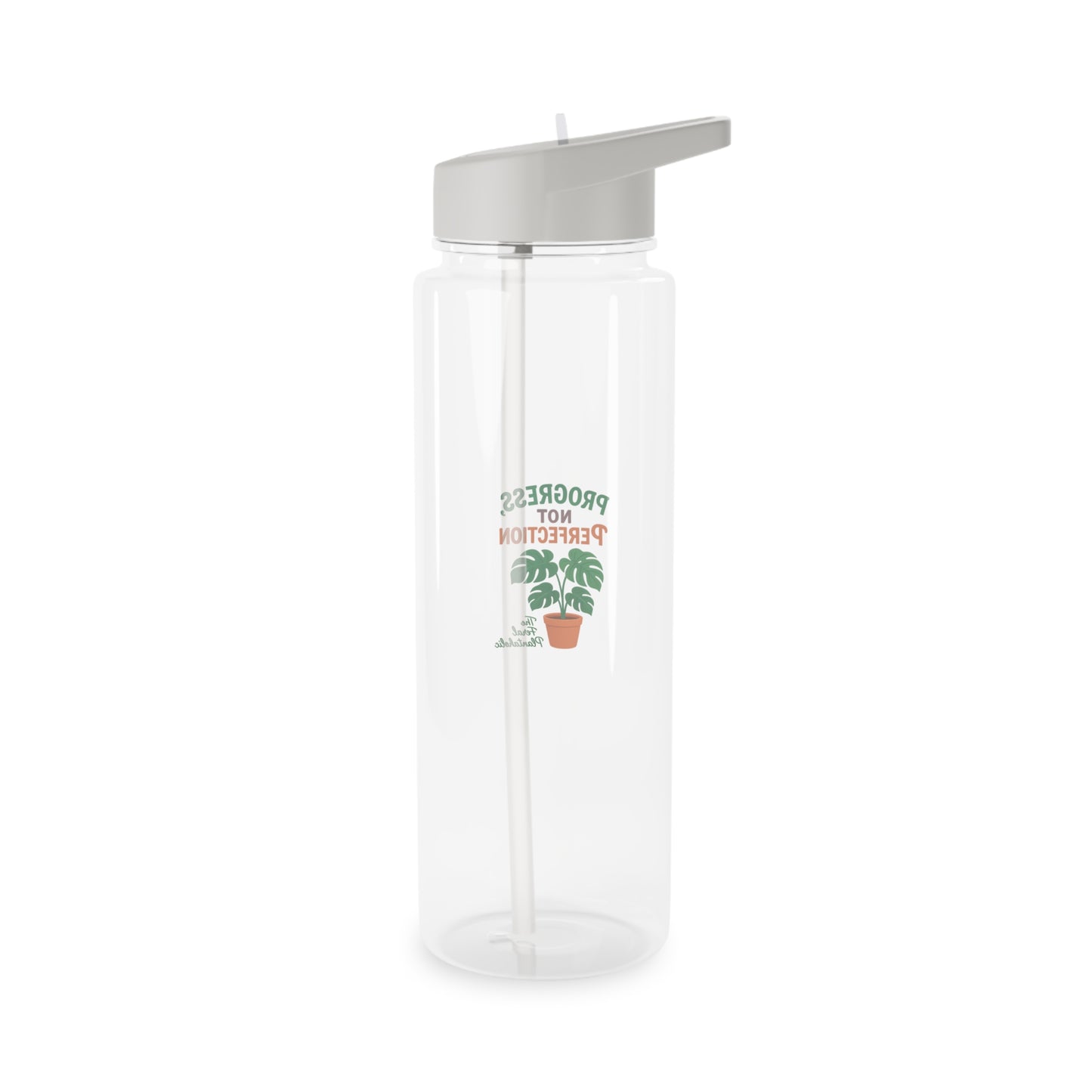 Progress Not Perfection Water Bottle, Motivational Hydration Bottle, Eco-Friendly Sports Bottle, Gym Accessories, Gift for Plant Lovers